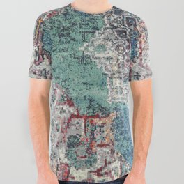 antique oriental blue carpet All Over Graphic Tee