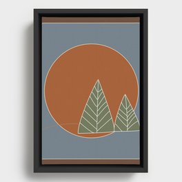 Sun Tree Framed Canvas