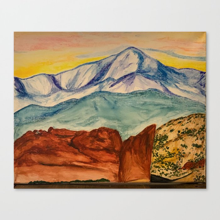 Pikes Peak at Sunset  Canvas Print