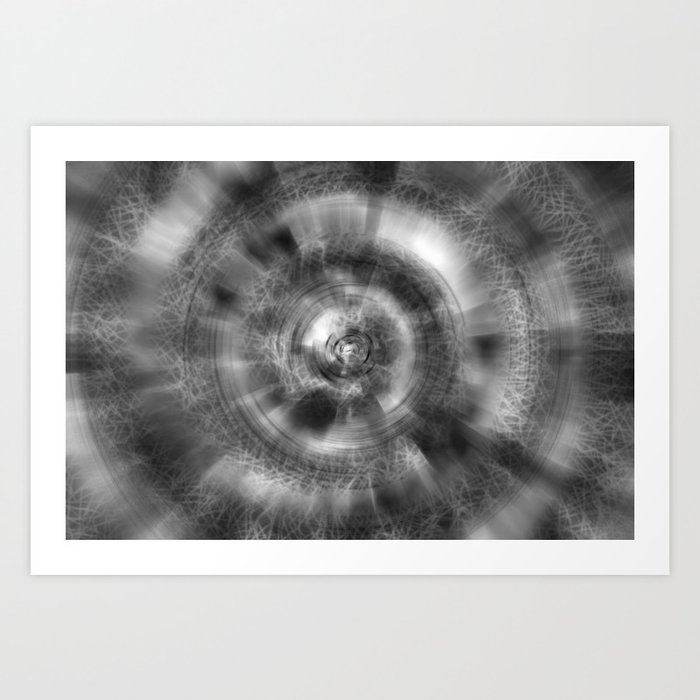 Sound - 36 (spiral of time abstract) Art Print