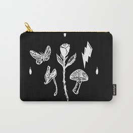 Icon Flora Black and White Carry-All Pouch