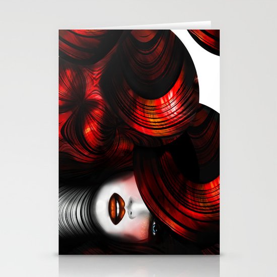 WOMAN FACE (ELEGANCE) Stationery Cards
