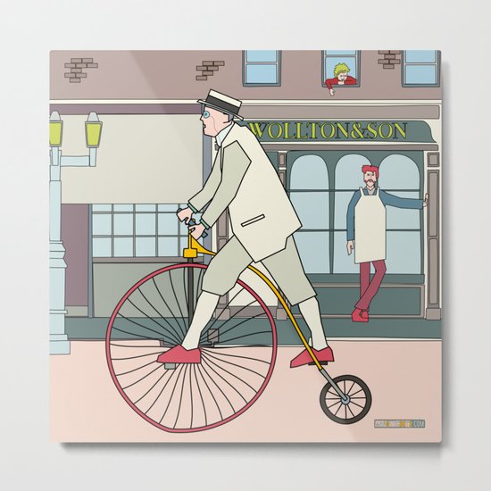 Steampunk Penny-Farthing Velocipedes Metal Print