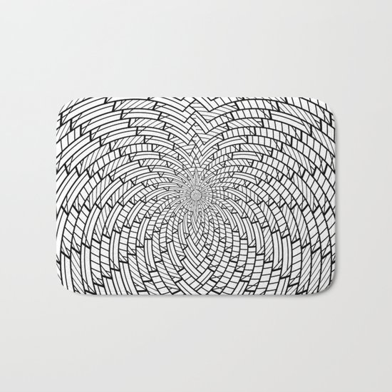 sweeping black and white 3 Bath Mat