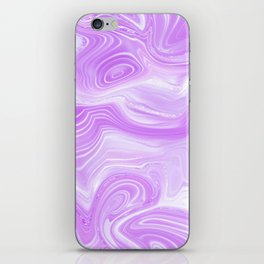 Aesthetic Soft Lilac Crystal Marble iPhone Skin