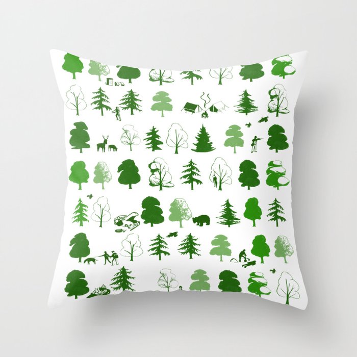 If you go down to the woods today Throw Pillow