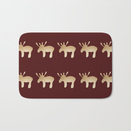 Reindeer queues Bath Mat