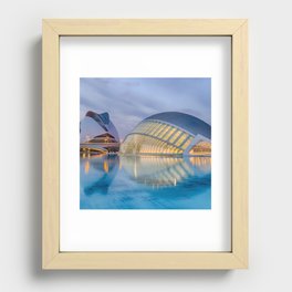 Spain Photography - Príncipe Felipe Science Museum Under The Gray Sky Recessed Framed Print