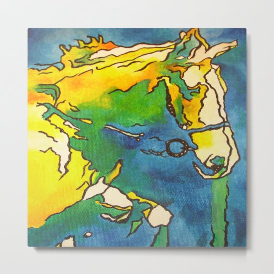 Horse and Bridle Metal Print