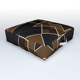 Brown Shades Quilt Star Pattern Outdoor Floor Cushion | Pattern, Brown, Digital, Quiltpattern, Digital Manipulation, Double Exposure, Graphicdesign, Star, Color 