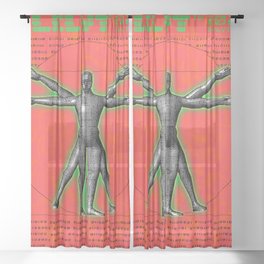 BLKLYT/43 - VITRUVIAN MAN Sheer Curtain
