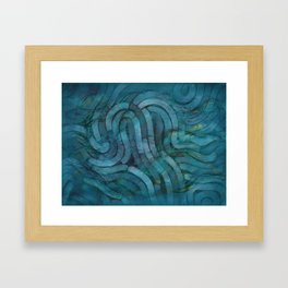 'Careful Where You Stand, In Aquamarin' Framed Art Print