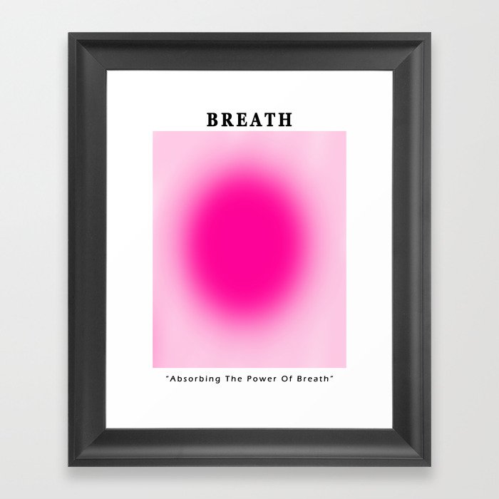Spiritual Pink Gradient Aura  Zen Framed Art Print