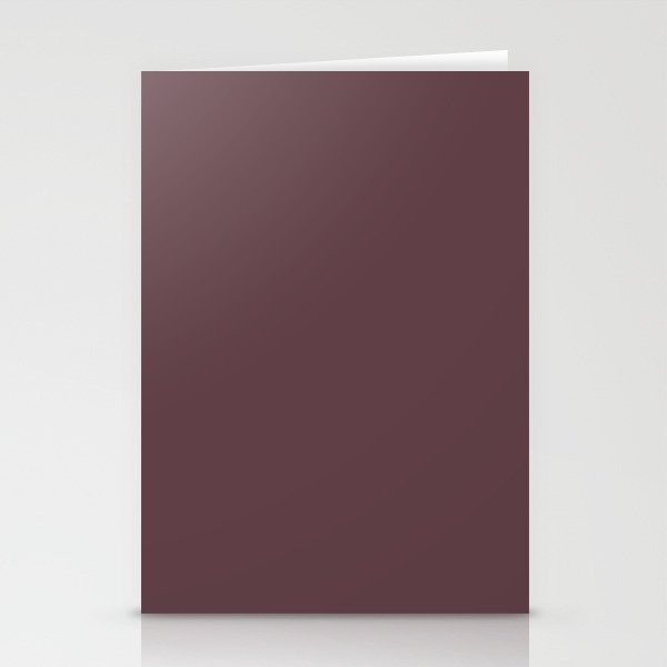 Dark Purple Wine Solid Color PPG Gooseberry PPG1048-7 - All One Single Shade Hue Colour Stationery Cards