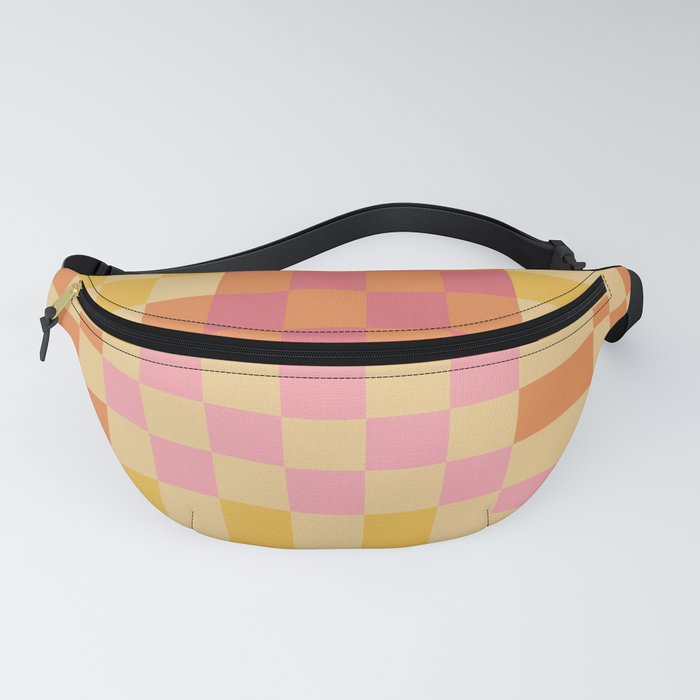 Sunny Abstract Checkerboard Pattern Fanny Pack