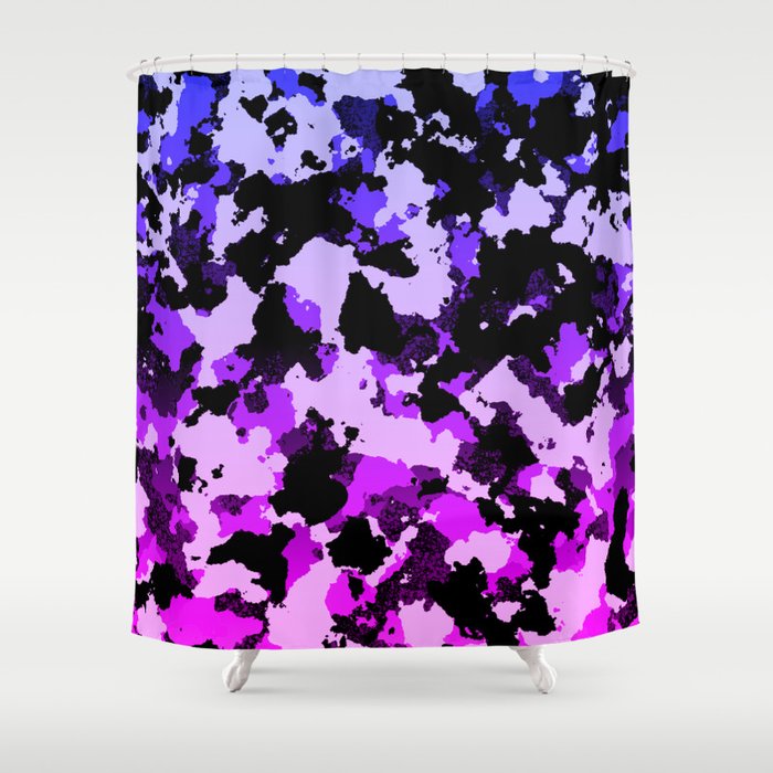 Gradient Pink And Purple Camo Shower, Pink Camo Shower Curtain