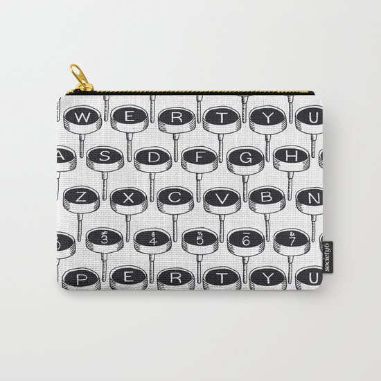 Infinite Typewriter_Black and White Carry-All Pouch