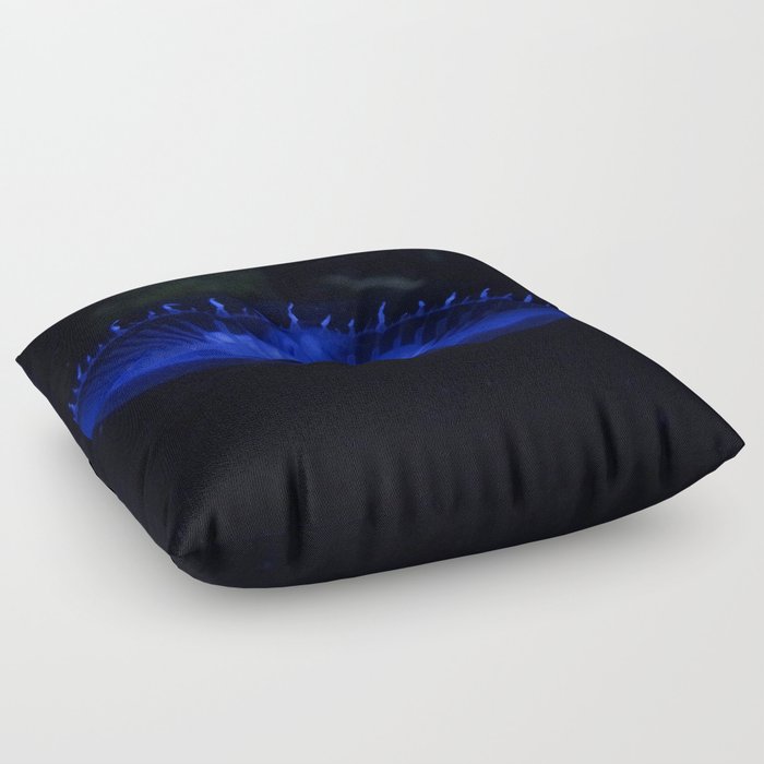 Neon Blue Jelly Floor Pillow