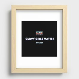 Curvy Girls Matter Neon Recessed Framed Print
