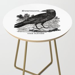 Evermore Edgar Allan Poe Raven Side Table