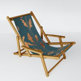 Art Deco Copper Flowers  Sling Chair | Garden, Blossom, Artdeco, Bohemian, Boho, Modern, Flower, Flowers, Spring, Botanical 