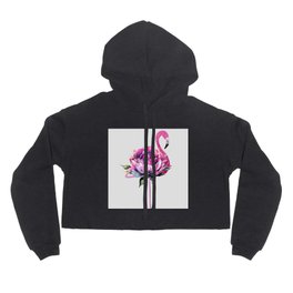 Flower Flamingo Hoody | Decoration, Fantasy, Watercolor, Exotic, Painting, Flamingo, Abstract, Feather, Elegant, Tropical 