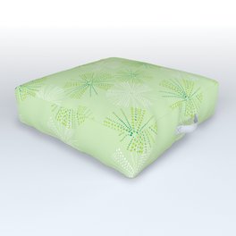 Breeze Outdoor Floor Cushion | Lightgreen, Watercolor, Seaurchins, Summer, Pastelshades, Graphicdesign, Soft 