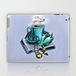 Snuggly dragon and a coffee cup Laptop & iPad Skin