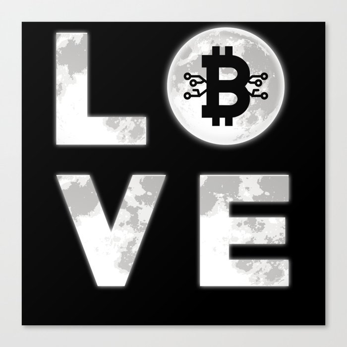 Bitcoin Moon Canvas Print