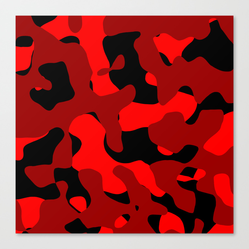 Black And Red Camo Abstract Canvas Print By Christyleigh Society6
