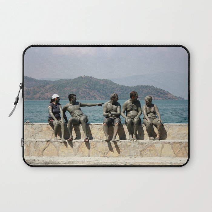 People Taking A Mudbath - Sultaniye, Turkey Laptop Sleeve
