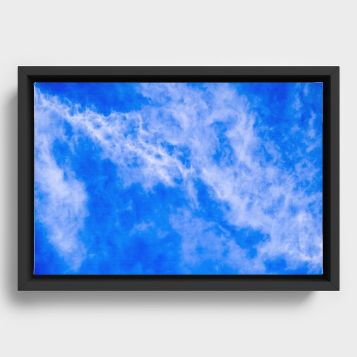 blue sky Framed Canvas