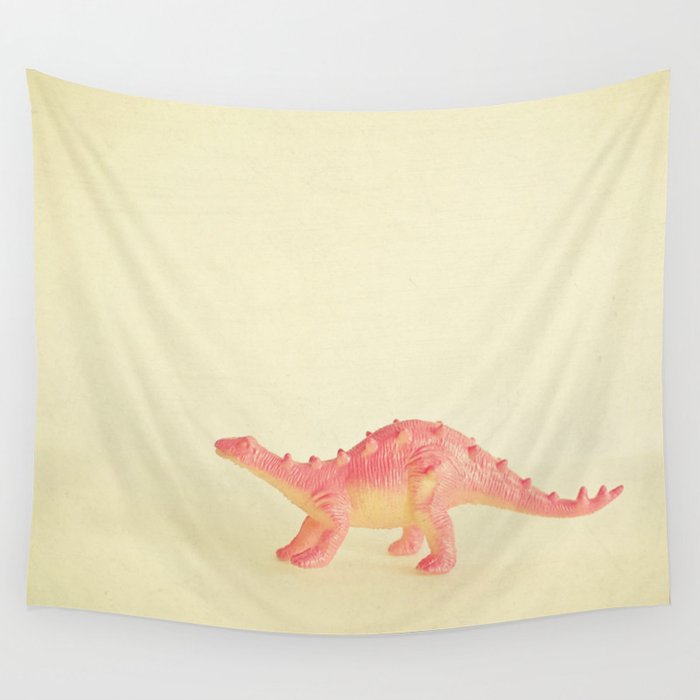 Pink Dinosaur Wall Tapestry