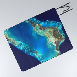 Bahamas, Abaco Islands Satellite Image Picnic Blanket