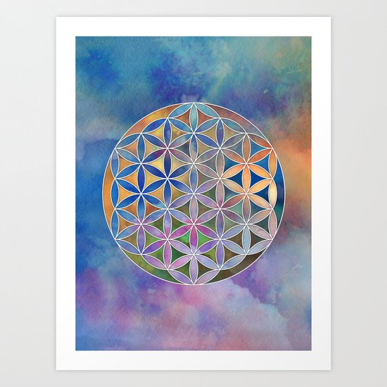 The Flower of Life in the Sky Art Print