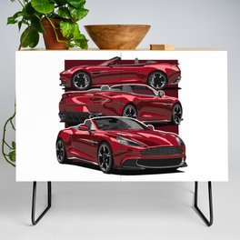 Cool Red sports car  Credenza