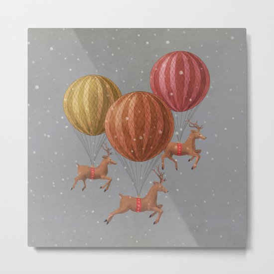 Flight of the Deer - colour option Metal Print