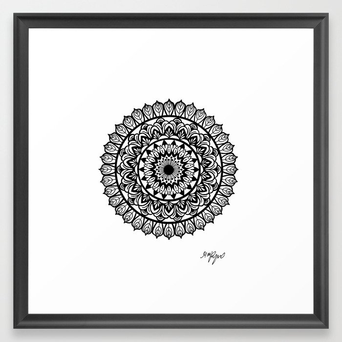 Sapphorica Creations Lotus Mandala Framed Art Print