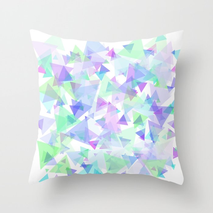 Abstract Transparent Triangles Throw Pillow