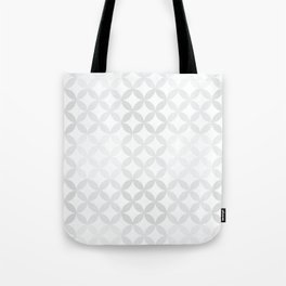 Gray Four Leaf cement circle tile. Geometric circle decor pattern. Digital Illustration background Tote Bag