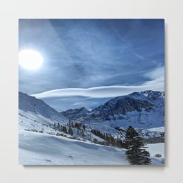 Convict Lake: West View Metal Print | Winter, Digital Manipulation, Digital, Color, Easternsierra, Snow, Nature, Photo, Outdoor 