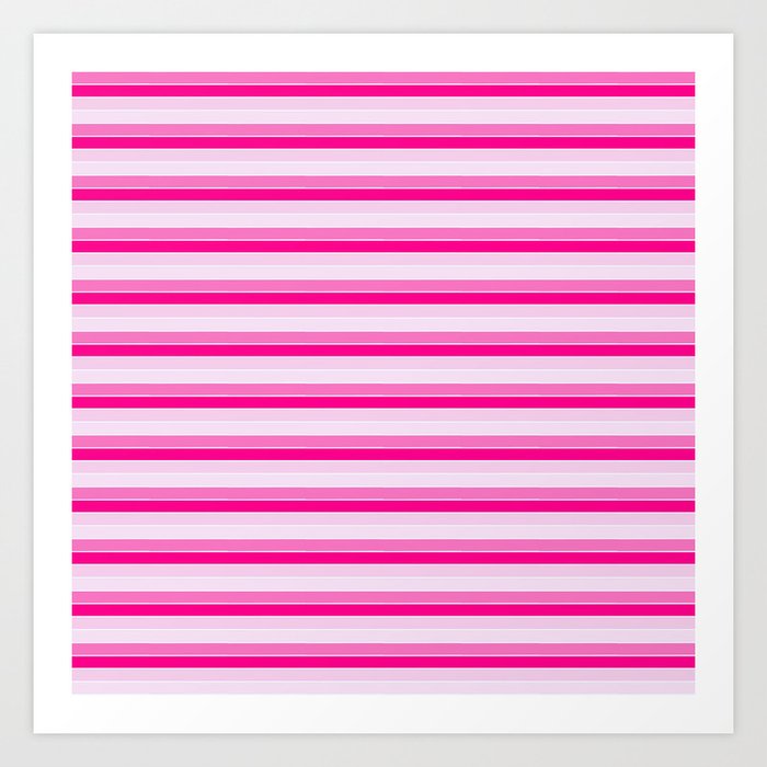 Pink Stripes Art Print