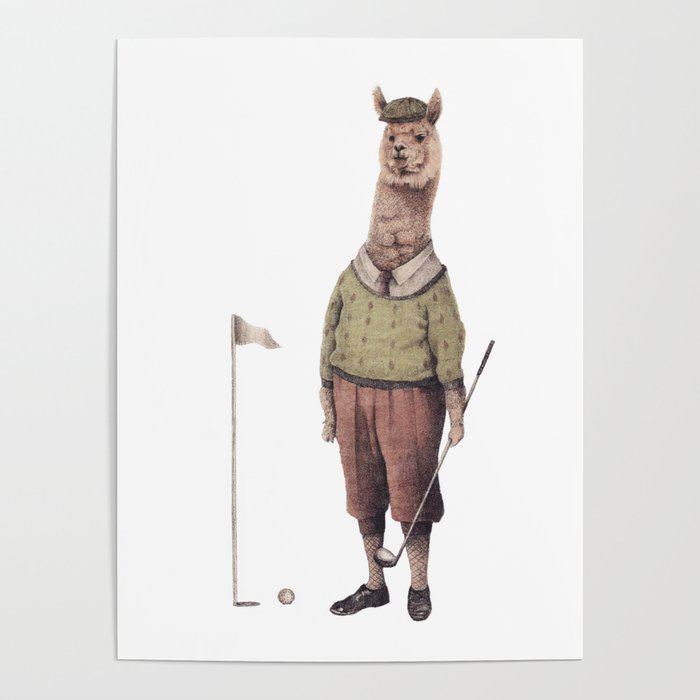 Alpaca Golf Club Poster
