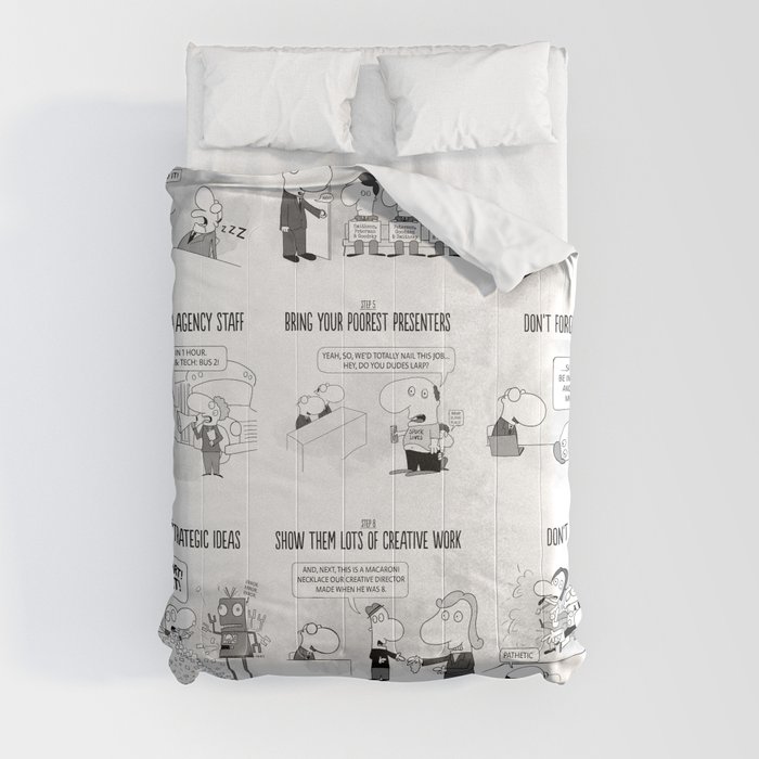 Funny Advertising Agency Mistakes Comforter by Peter Levitan | Society6