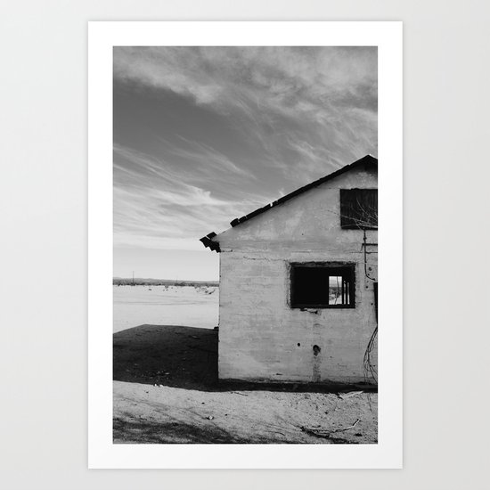 Desert House - BW Art Print