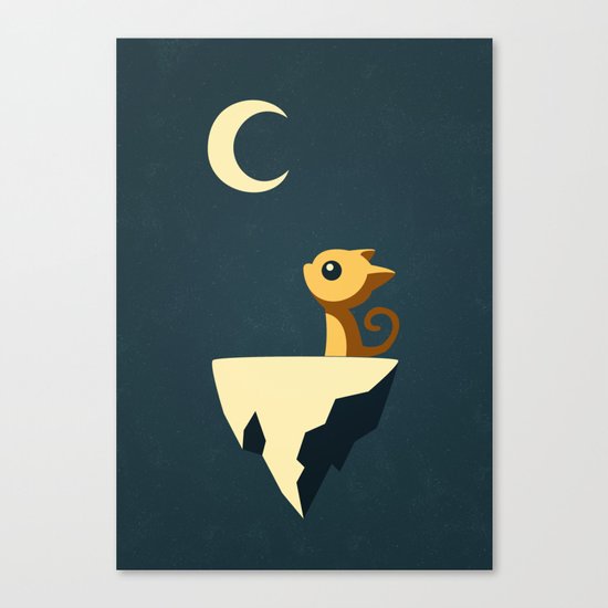 Moon Cat Canvas Print