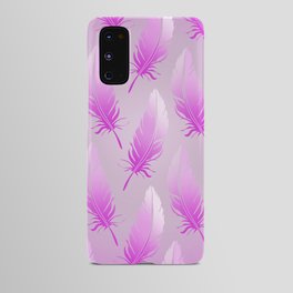 Delicate Feathers (pink on pink) Android Case