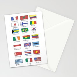 World traveler flags Stationery Cards