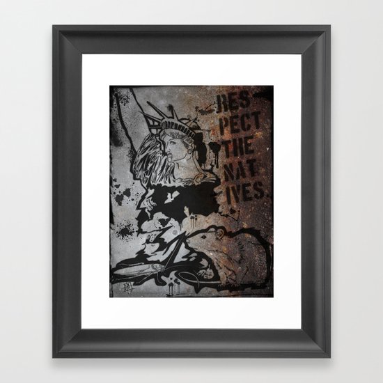 Locals Only - New York City. Framed Art Print