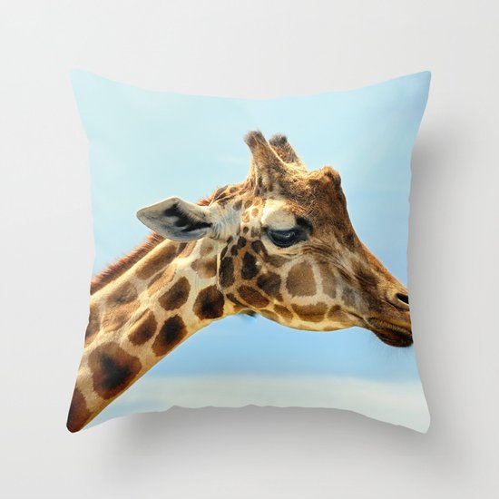 Jeffery the Giraffe Throw Pillow
